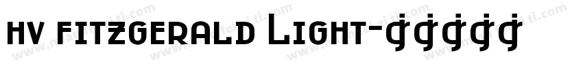 hv fitzgerald Light字体转换
